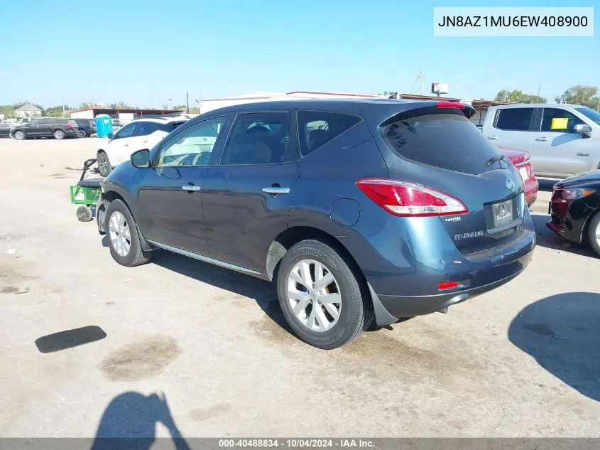 2014 Nissan Murano Le/S/Sl/Sv VIN: JN8AZ1MU6EW408900 Lot: 40488834