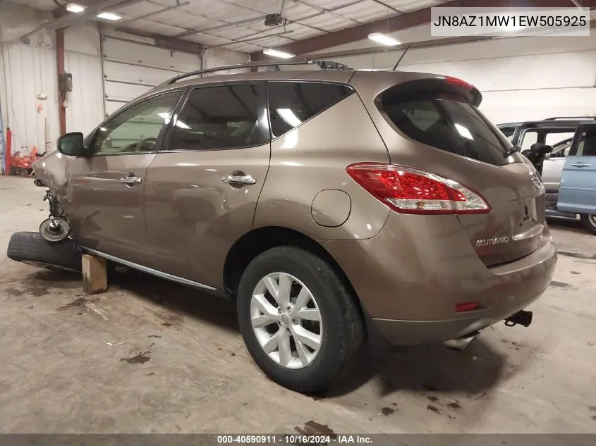 2014 Nissan Murano Sl VIN: JN8AZ1MW1EW505925 Lot: 40590911