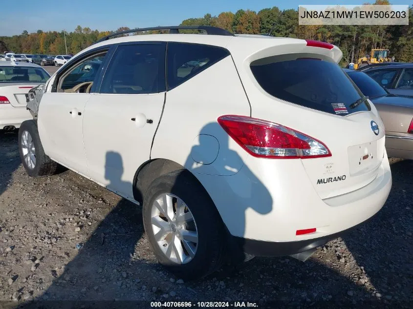 2014 Nissan Murano Sv VIN: JN8AZ1MW1EW506203 Lot: 40706696