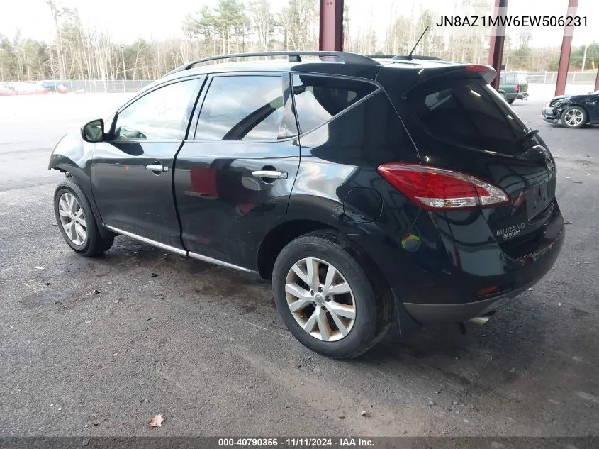 2014 Nissan Murano Sl VIN: JN8AZ1MW6EW506231 Lot: 40790356