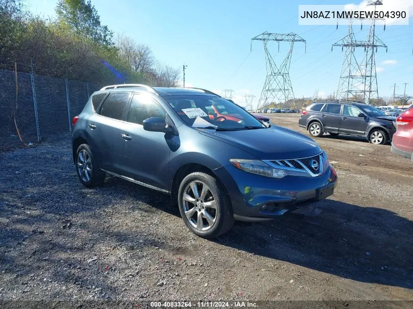 2014 Nissan Murano S/Sl/Sv/Le VIN: JN8AZ1MW5EW504390 Lot: 40833264