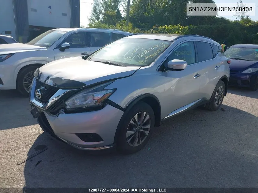 2015 Nissan Murano VIN: 5N1AZ2MH3FN268408 Lot: 12087727