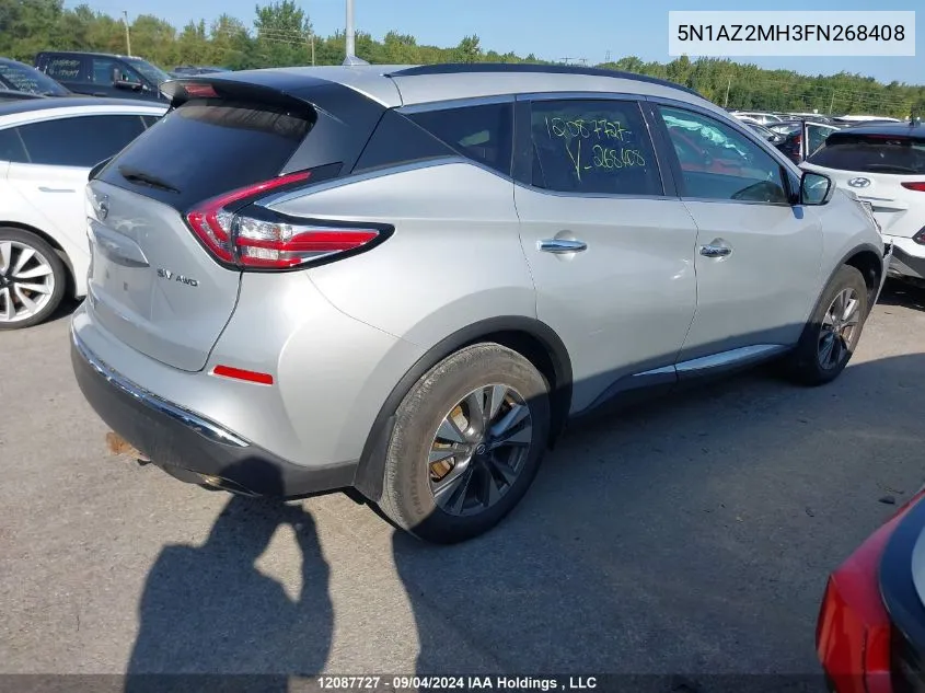 5N1AZ2MH3FN268408 2015 Nissan Murano