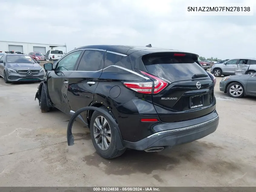 5N1AZ2MG7FN278138 2015 Nissan Murano S