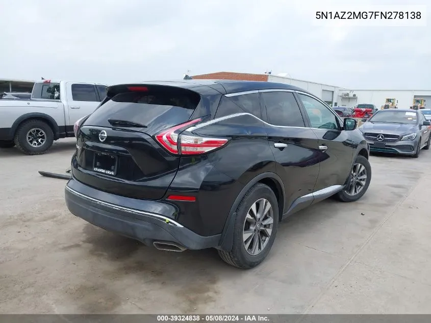 2015 Nissan Murano S VIN: 5N1AZ2MG7FN278138 Lot: 39324838