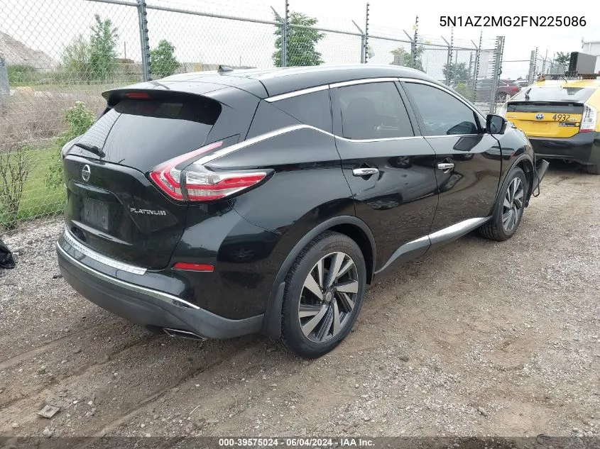 2015 Nissan Murano Platinum VIN: 5N1AZ2MG2FN225086 Lot: 39575024