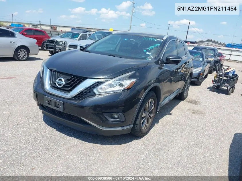 2015 Nissan Murano Sl VIN: 5N1AZ2MG1FN211454 Lot: 39838586