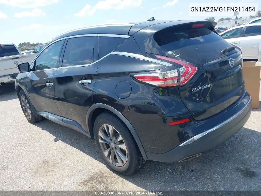 2015 Nissan Murano Sl VIN: 5N1AZ2MG1FN211454 Lot: 39838586