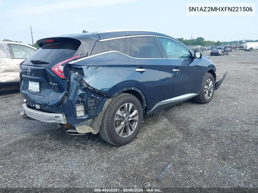 5N1AZ2MHXFN221506 2015 Nissan Murano S/Sl/Sv/Platinum