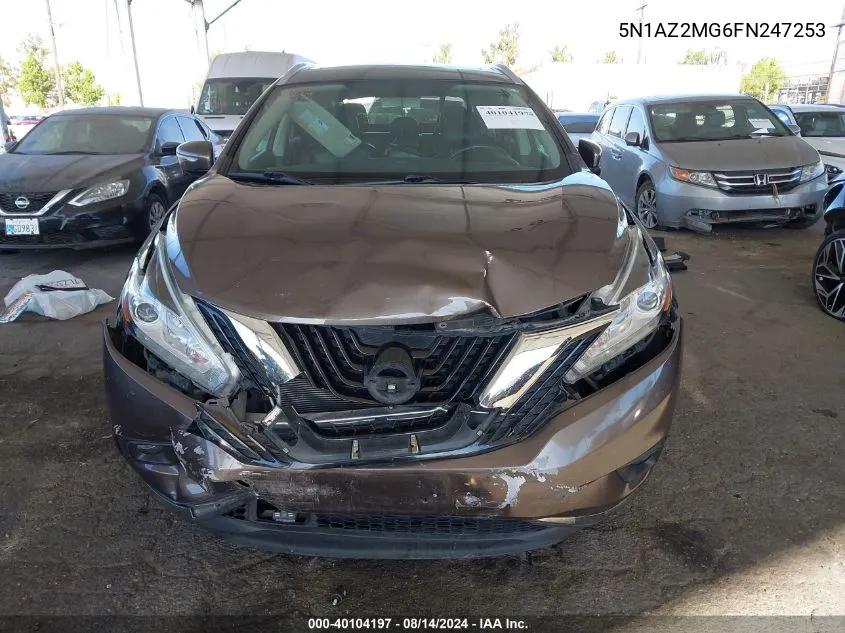 5N1AZ2MG6FN247253 2015 Nissan Murano Sl