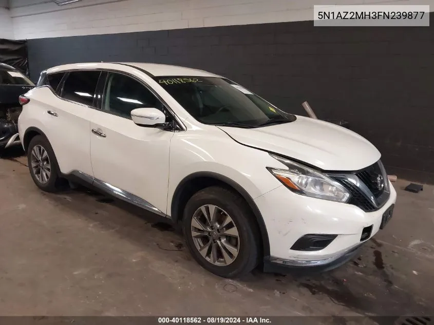 2015 Nissan Murano S VIN: 5N1AZ2MH3FN239877 Lot: 40118562