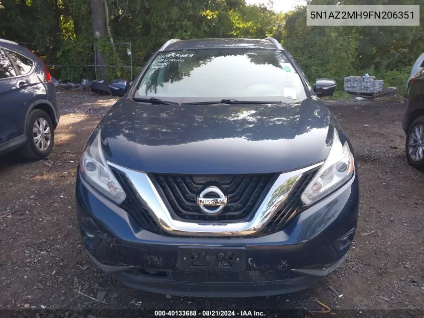 5N1AZ2MH9FN206351 2015 Nissan Murano Sl