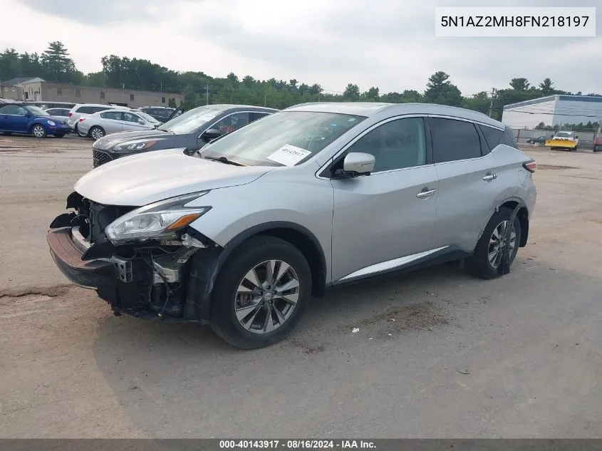 5N1AZ2MH8FN218197 2015 Nissan Murano Sl