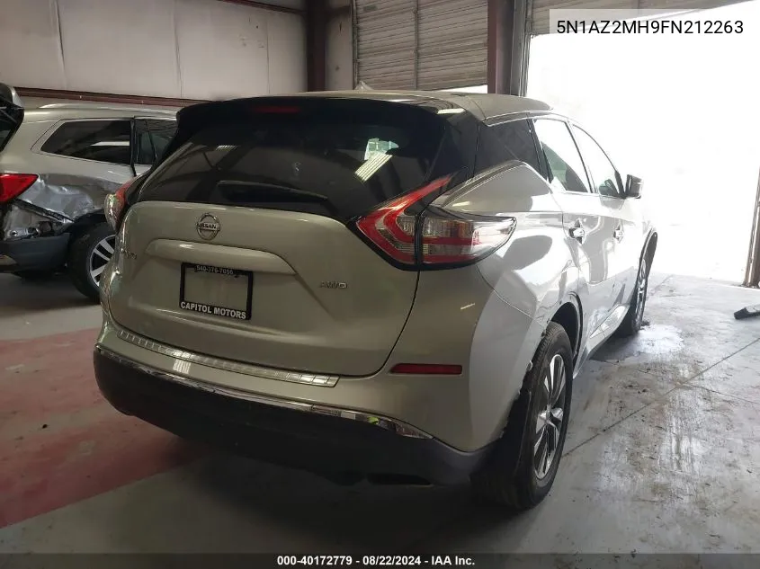 2015 Nissan Murano S VIN: 5N1AZ2MH9FN212263 Lot: 40172779