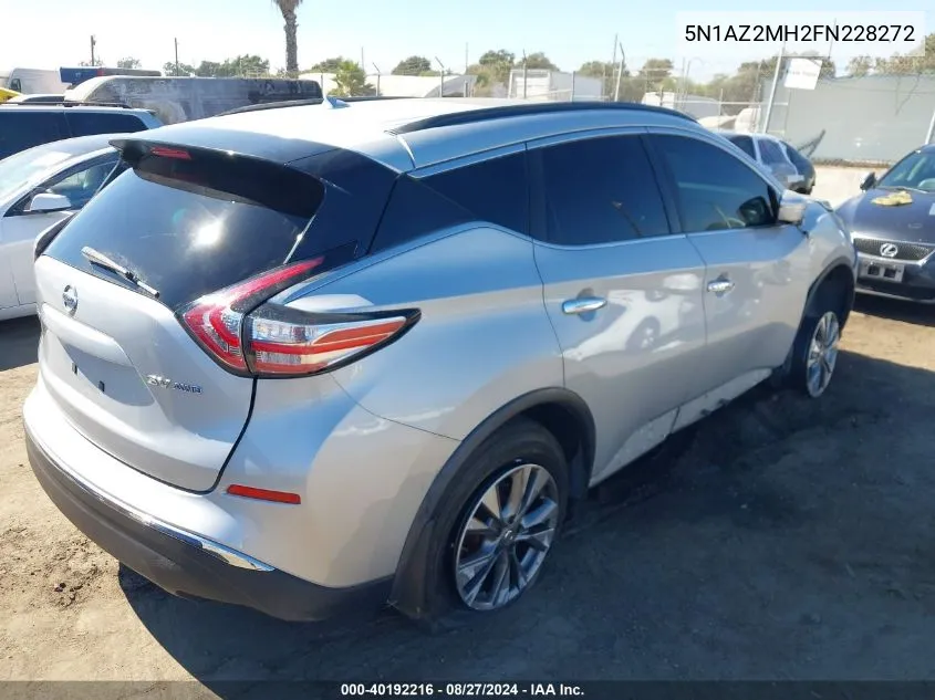 2015 Nissan Murano Sv VIN: 5N1AZ2MH2FN228272 Lot: 40192216