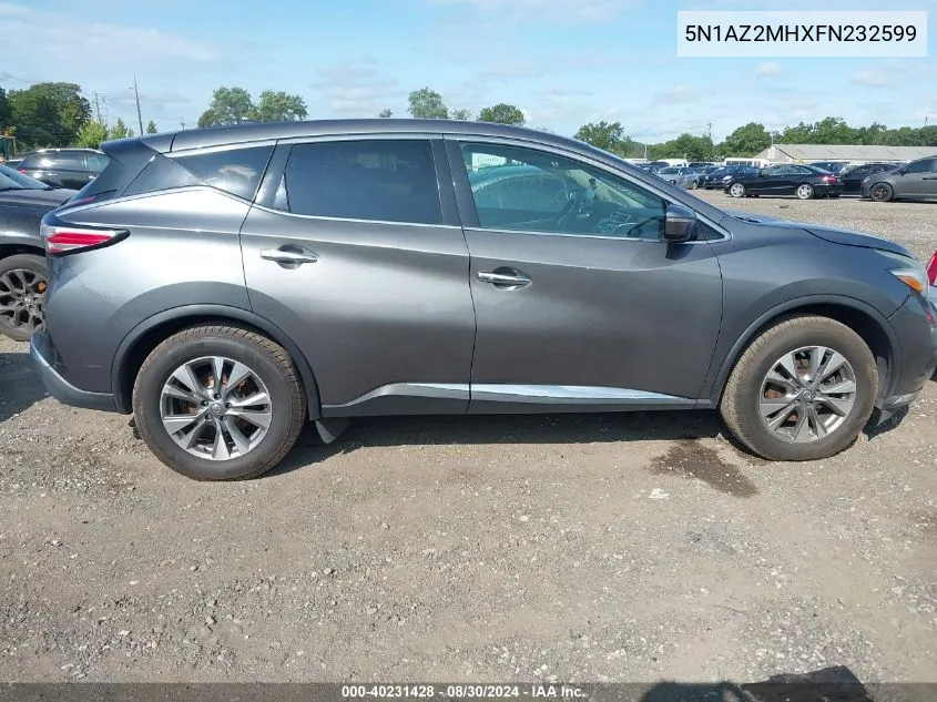 5N1AZ2MHXFN232599 2015 Nissan Murano S