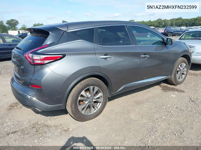 5N1AZ2MHXFN232599 2015 Nissan Murano S