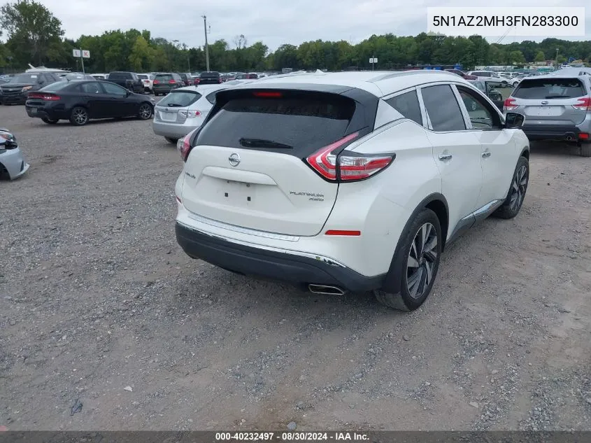 2015 Nissan Murano Platinum VIN: 5N1AZ2MH3FN283300 Lot: 40232497