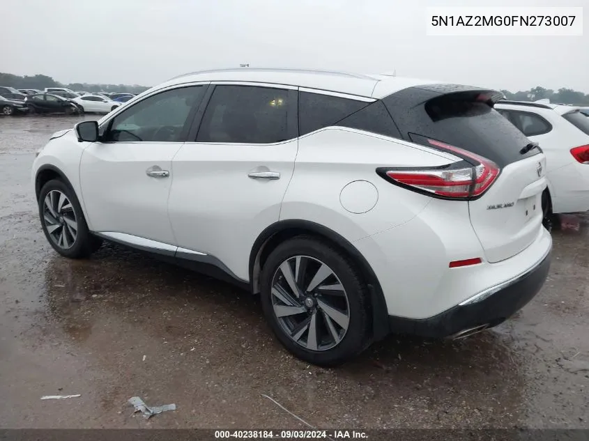 5N1AZ2MG0FN273007 2015 Nissan Murano Platinum