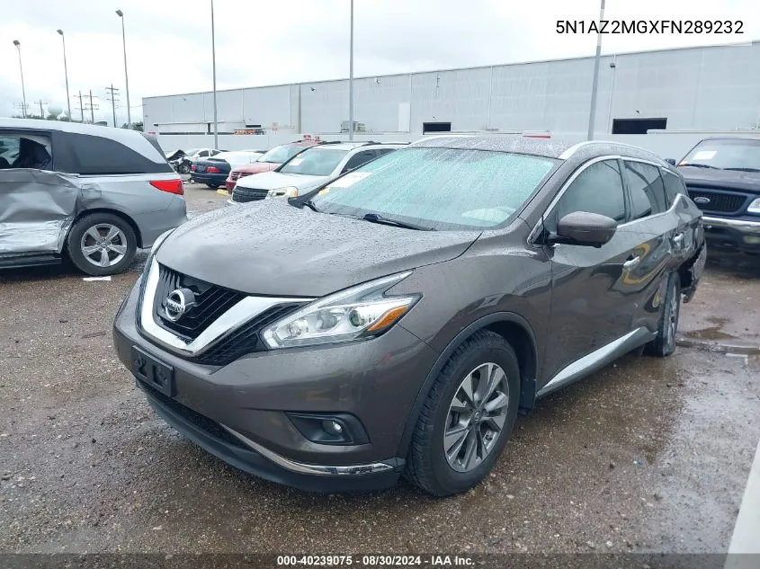 2015 Nissan Murano Sl VIN: 5N1AZ2MGXFN289232 Lot: 40239075