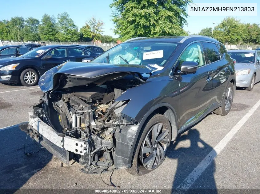 2015 Nissan Murano Platinum VIN: 5N1AZ2MH9FN213803 Lot: 40240852