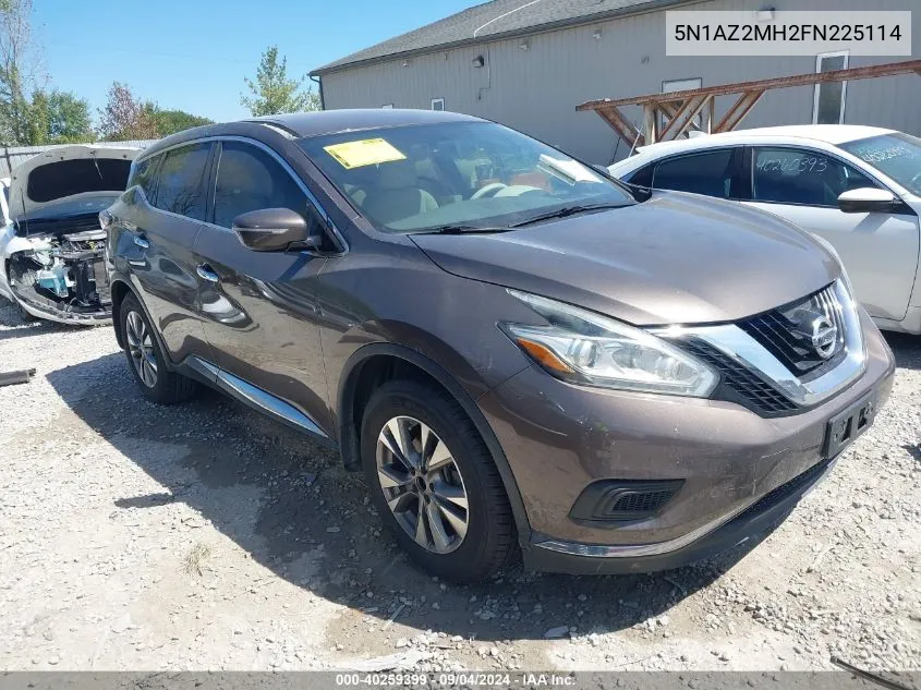 2015 Nissan Murano S/Sl/Sv/Platinum VIN: 5N1AZ2MH2FN225114 Lot: 40259399