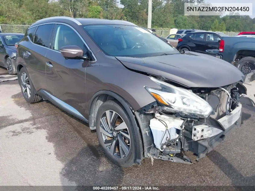 5N1AZ2MG2FN204450 2015 Nissan Murano Platinum