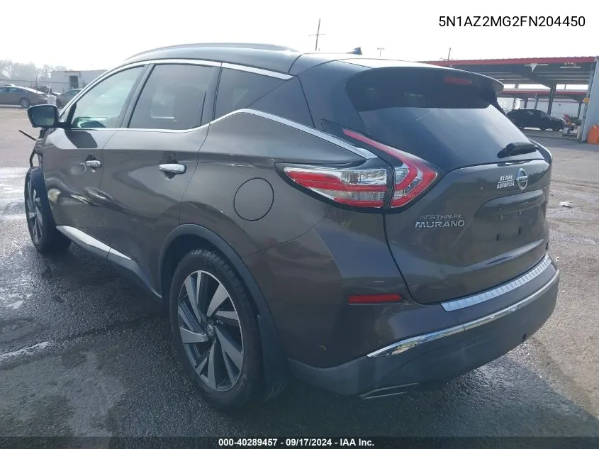 5N1AZ2MG2FN204450 2015 Nissan Murano Platinum