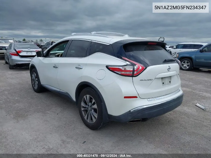 5N1AZ2MG5FN234347 2015 Nissan Murano Sl