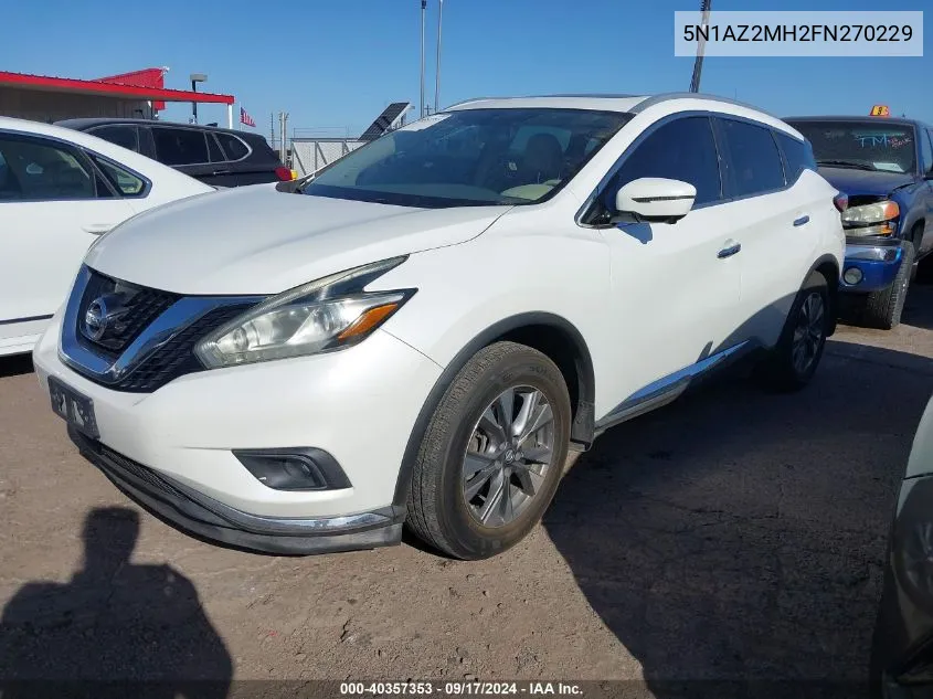 2015 Nissan Murano Sl VIN: 5N1AZ2MH2FN270229 Lot: 40357353