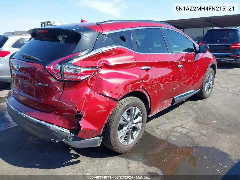 5N1AZ2MH4FN215121 2015 Nissan Murano Platinum/S/Sl/Sv