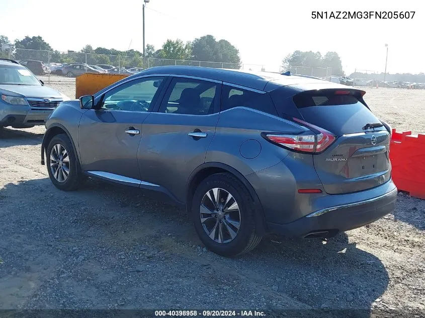 5N1AZ2MG3FN205607 2015 Nissan Murano Sl