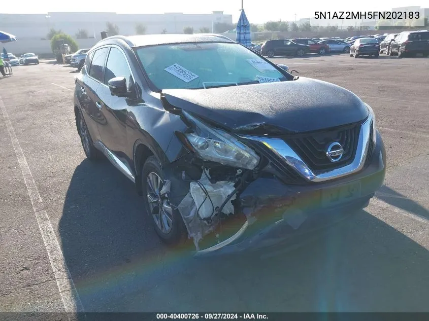 2015 Nissan Murano Platinum/S/Sl/Sv VIN: 5N1AZ2MH5FN202183 Lot: 40400726