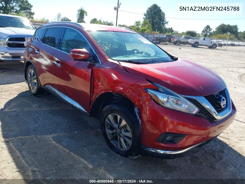 2015 Nissan Murano S/Sl/Sv/Platinum VIN: 5N1AZ2MG2FN245788 Lot: 40580945