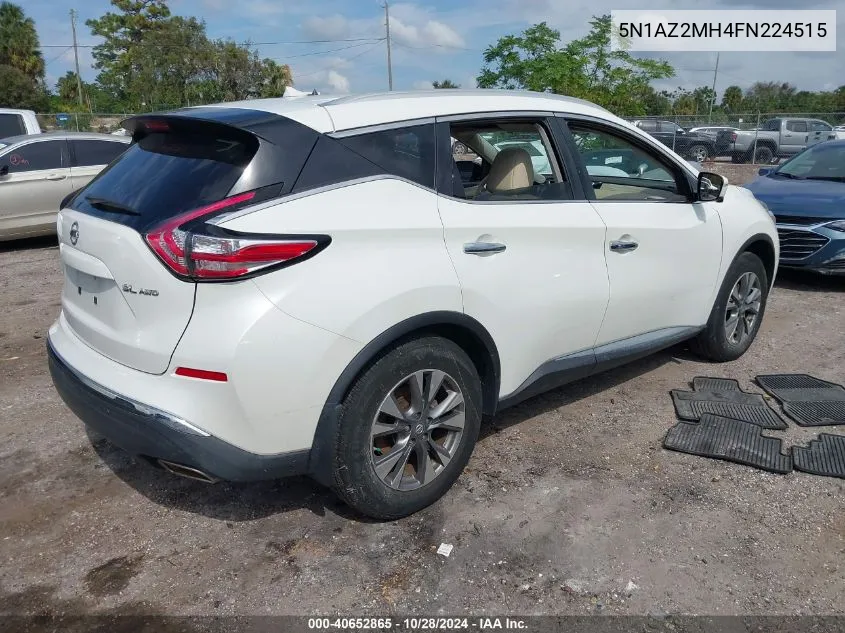 2015 Nissan Murano Platinum/S/Sl/Sv VIN: 5N1AZ2MH4FN224515 Lot: 40652865