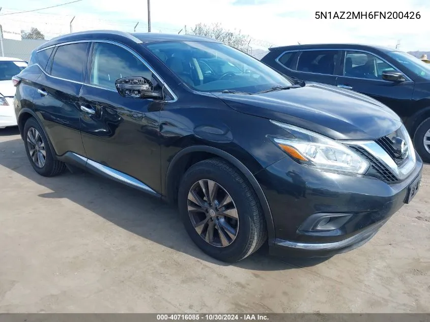 2015 Nissan Murano Sl VIN: 5N1AZ2MH6FN200426 Lot: 40716085