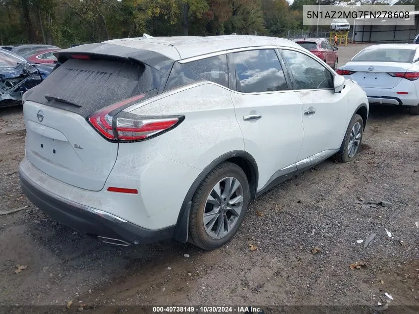 5N1AZ2MG7FN278608 2015 Nissan Murano Sl