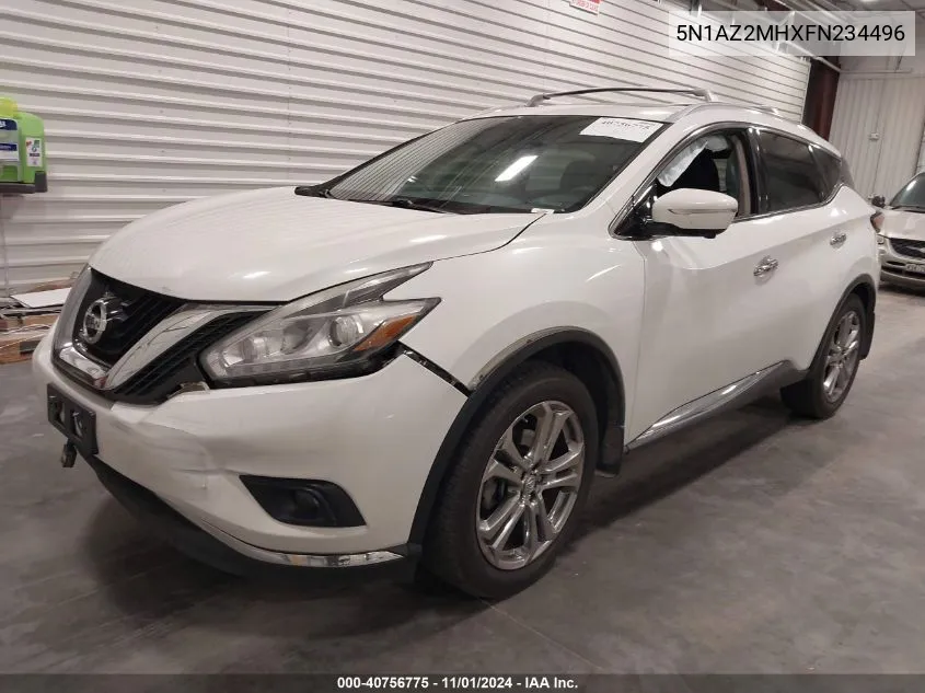 2015 Nissan Murano Platinum VIN: 5N1AZ2MHXFN234496 Lot: 40756775