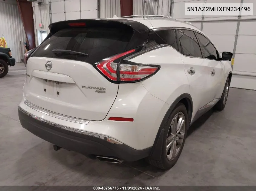 5N1AZ2MHXFN234496 2015 Nissan Murano Platinum