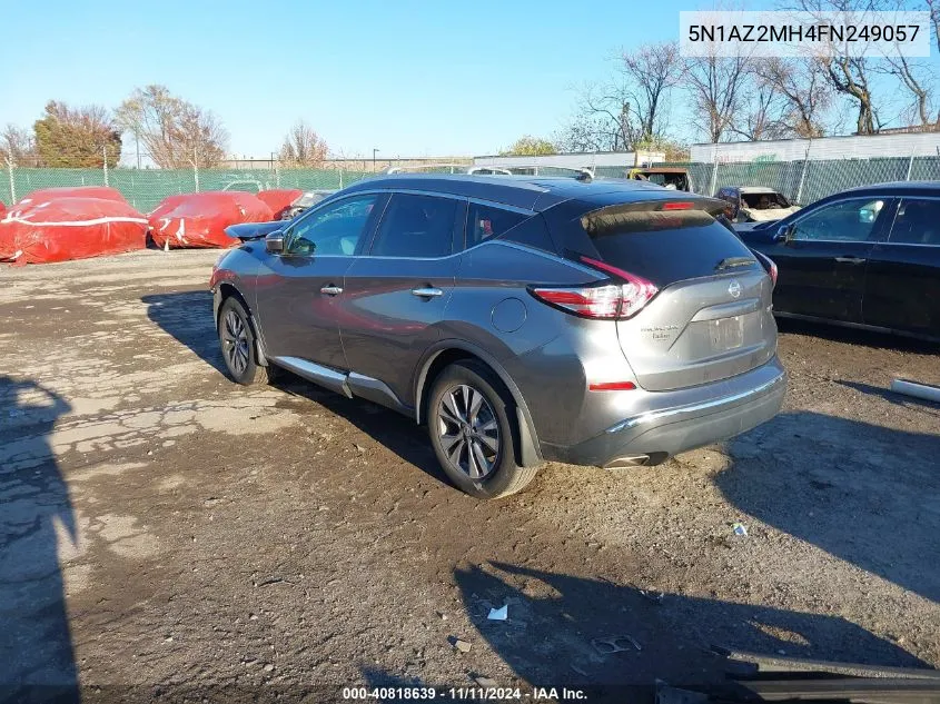 2015 Nissan Murano S/Sl/Sv/Platinum VIN: 5N1AZ2MH4FN249057 Lot: 40818639