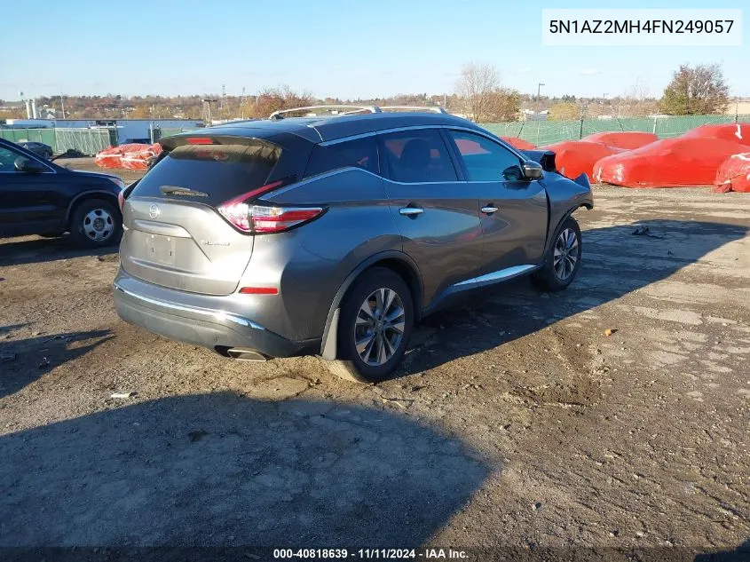 2015 Nissan Murano S/Sl/Sv/Platinum VIN: 5N1AZ2MH4FN249057 Lot: 40818639