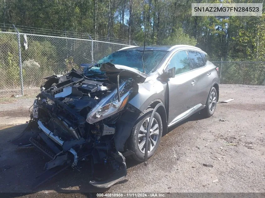 2015 Nissan Murano Sl VIN: 5N1AZ2MG7FN284523 Lot: 40818988