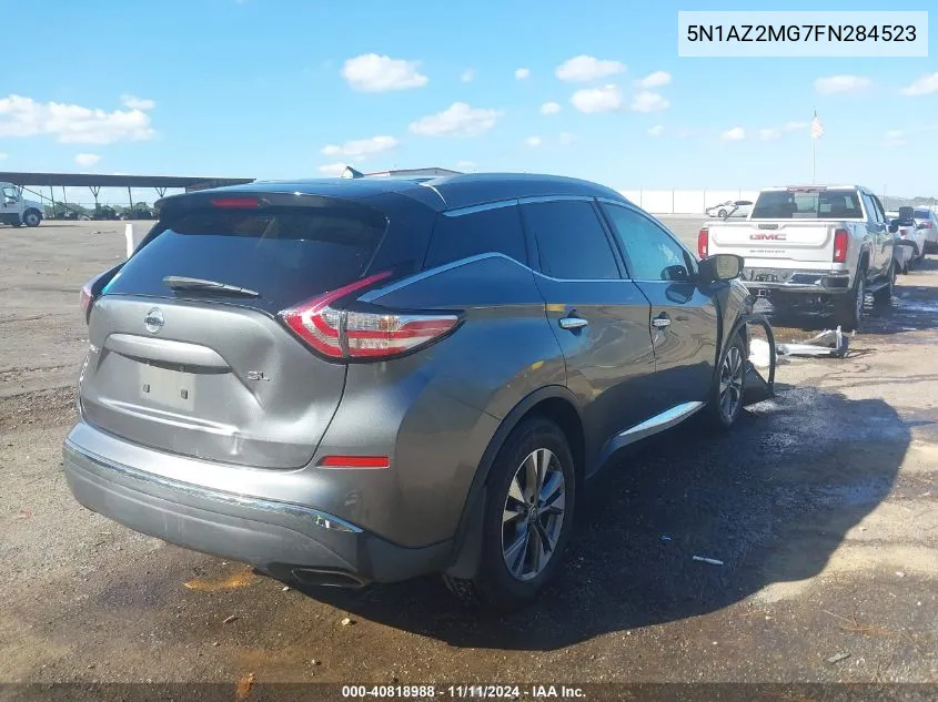 2015 Nissan Murano Sl VIN: 5N1AZ2MG7FN284523 Lot: 40818988