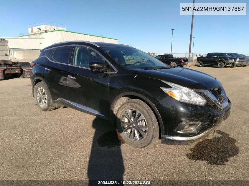 5N1AZ2MH9GN137887 2016 Nissan Murano S/Sl/Sv/Platinum