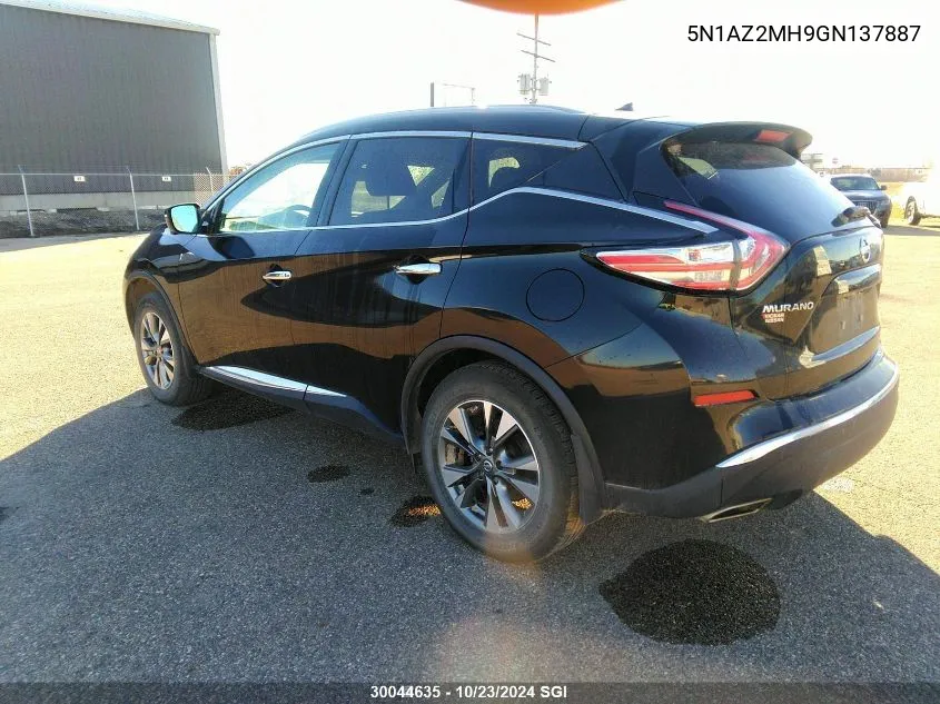 5N1AZ2MH9GN137887 2016 Nissan Murano S/Sl/Sv/Platinum