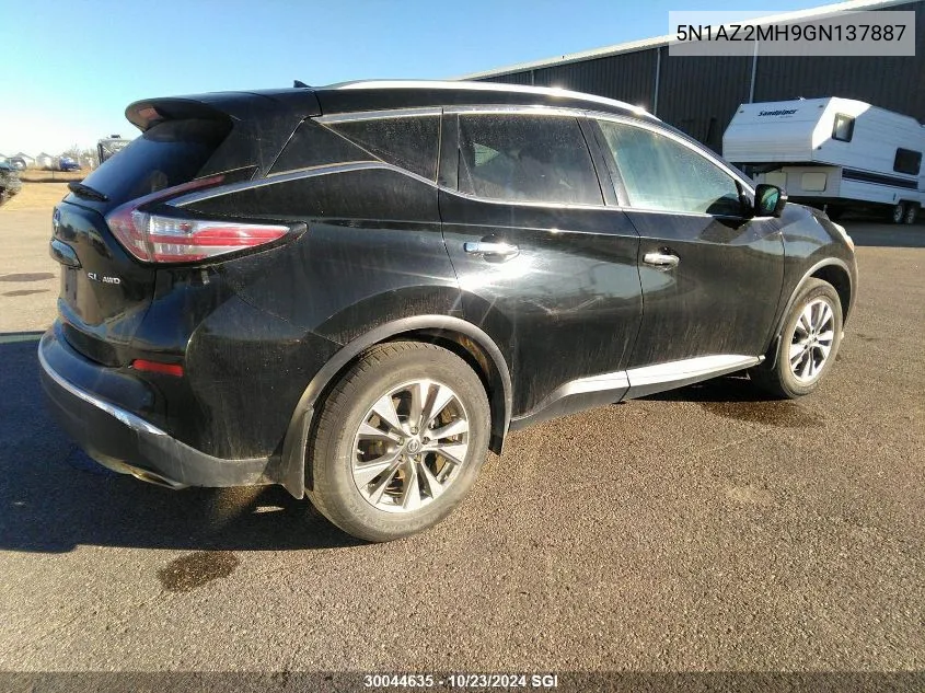 5N1AZ2MH9GN137887 2016 Nissan Murano S/Sl/Sv/Platinum