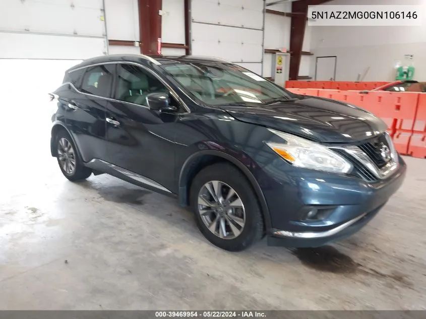 5N1AZ2MG0GN106146 2016 Nissan Murano Sl