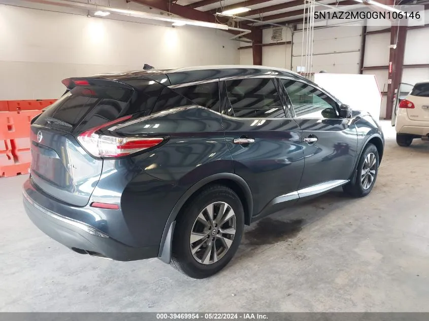 5N1AZ2MG0GN106146 2016 Nissan Murano Sl