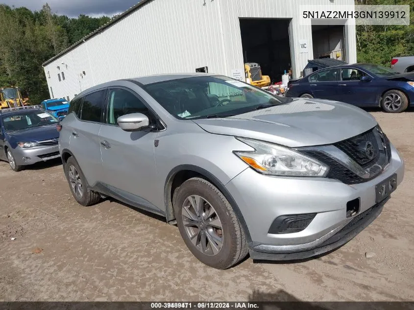 5N1AZ2MH3GN139912 2016 Nissan Murano S