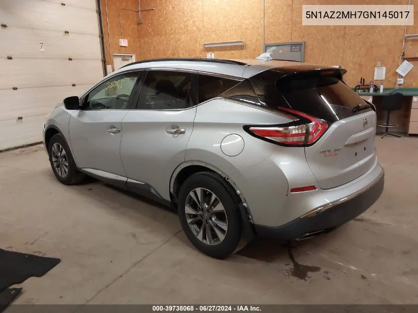 5N1AZ2MH7GN145017 2016 Nissan Murano Sv